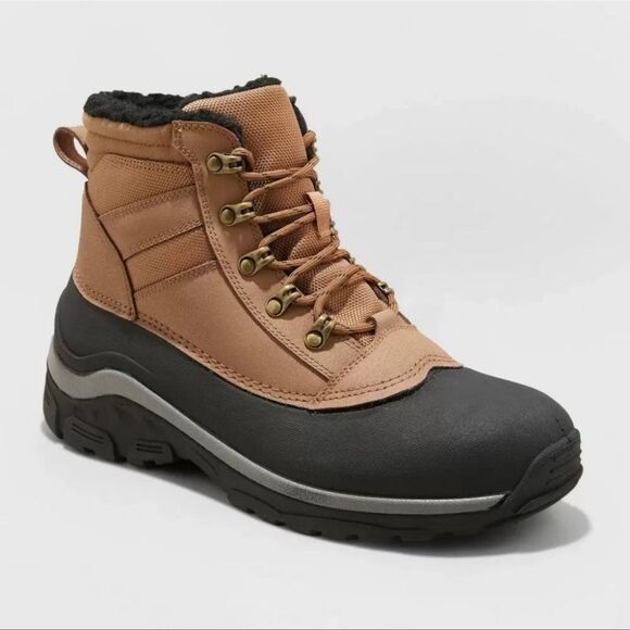 NEW! Men's Julian Waterproof Winter Snow Boots - All in Motion Cognac - Picture 1 of 5